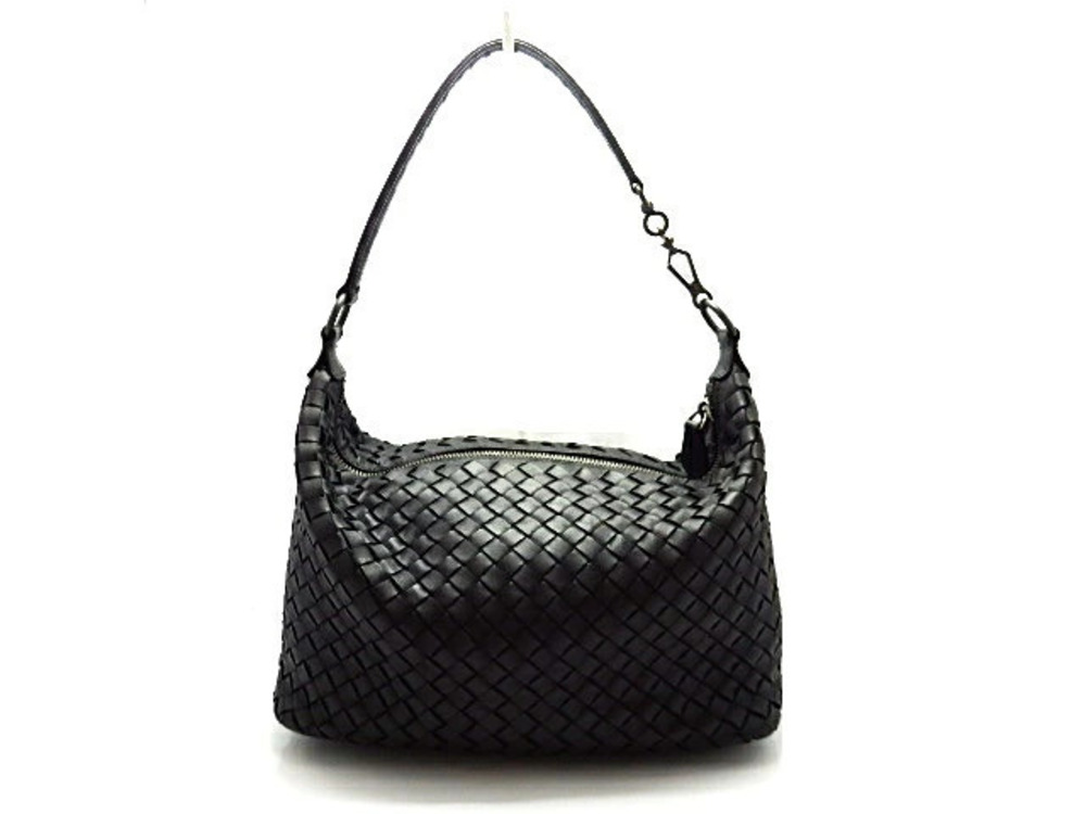 BOTTEGA VENETA Hobo Bag Intrecciato Leather Black